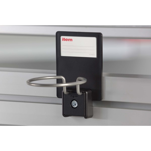 Label Backplate, Hook and Holder System, black similar to RAL 9005