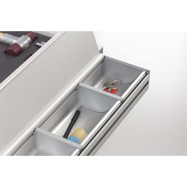 Aufbewahrungsprofil 8 120x60 Montagesatz, grau ähnlich RAL 7042