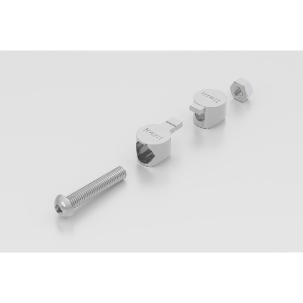 Universal-Butt-Fastening Set 6, bright zinc-plated