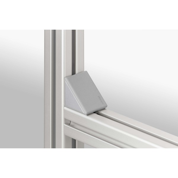 Angle Bracket Cap 8 40x40, grey similar to RAL 7042