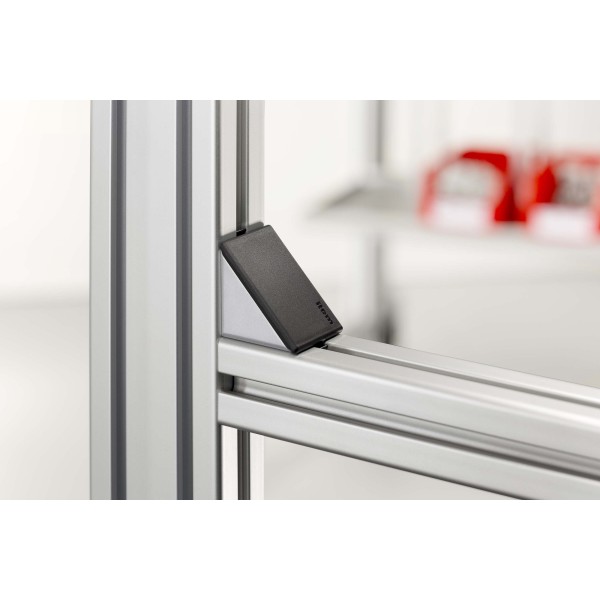Automatic Angle Bracket Cap 8 40x40, black similar to RAL 9005
