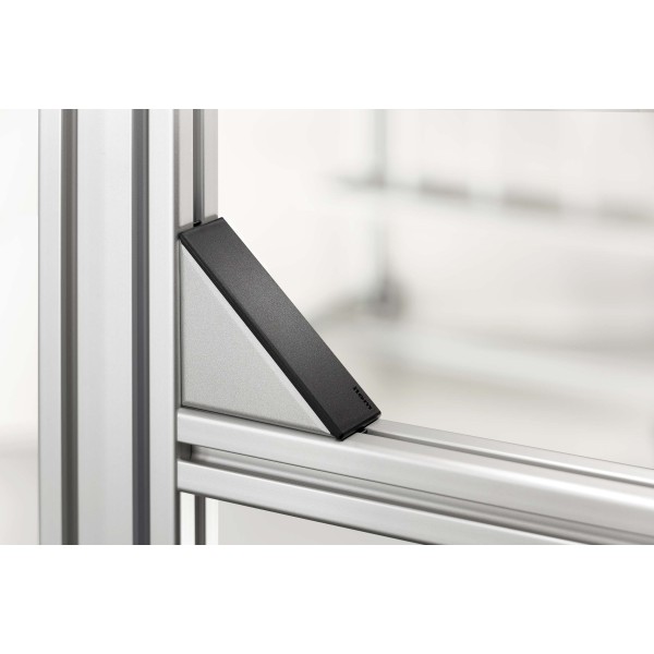 Automatik-Winkel-Abdeckkappe 8 80x80, schwarz ähnlich RAL 9005