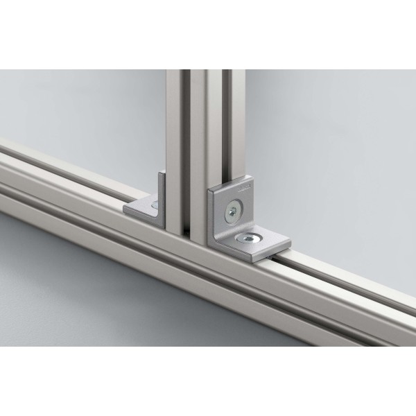 Winkel 6 30, weißaluminium ähnlich RAL 9006