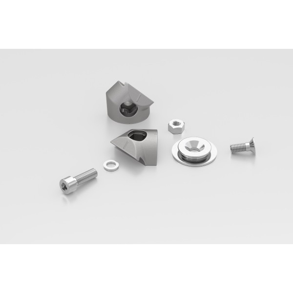 Fastener D30-45°, internal, Connector M6-12