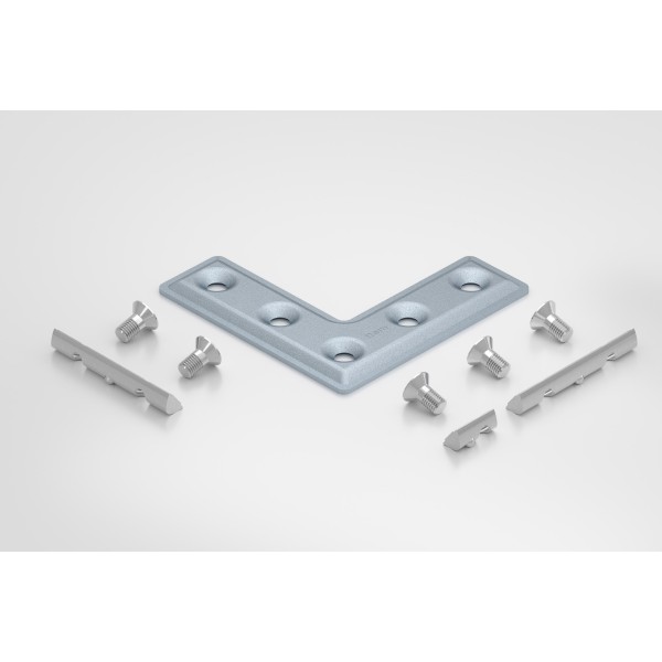 Knotenblechsatz 8 40 120x120 -90° L